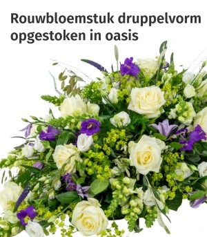 rouwbloemstuk druppelvormen