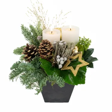 Kerststuk Goud traditional voor 39,95