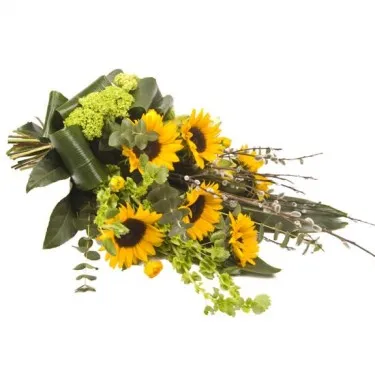 Rouwboeket zonnebloemen voor 55,00